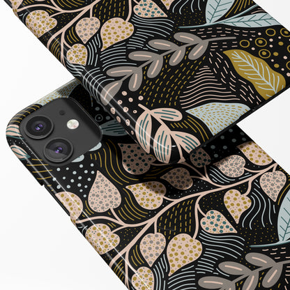 Black Floral iPhone Case