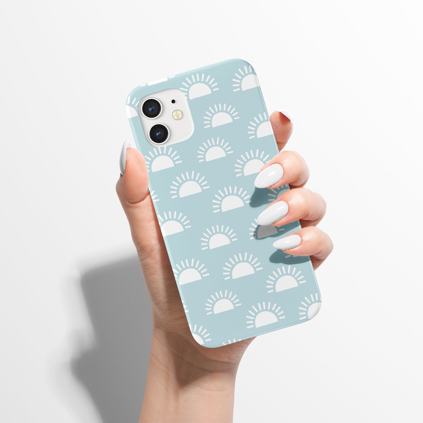 Blue Sky with Sun Pattern iPhone Case