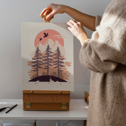Wild Magic Forest Illustration Canvas Print