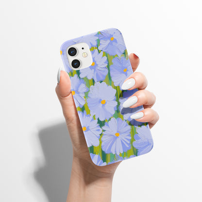 Painted Purple Flowers iPhone Case