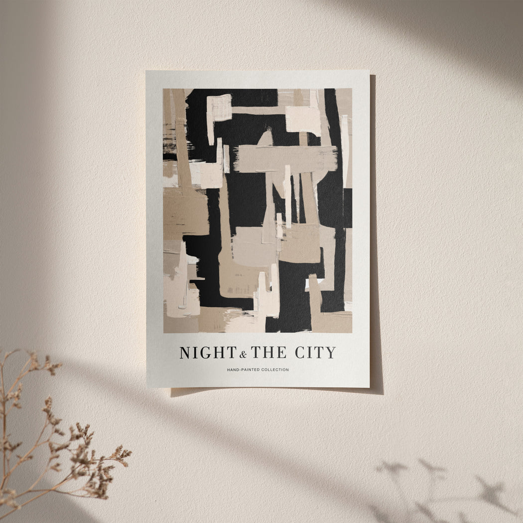 Night And The City Abstract Poster