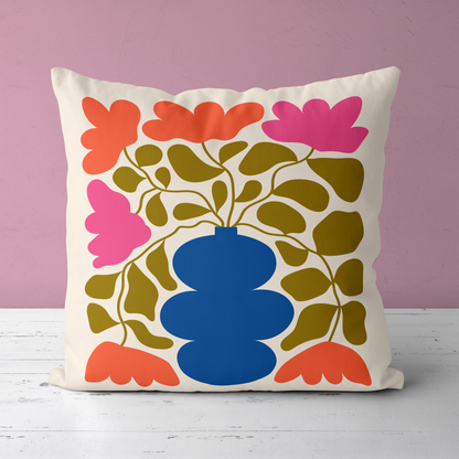 Botanical Gypsy Chic Throw Pillow