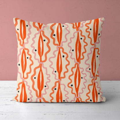 Mid Century Modern Abstract Throw Pillow