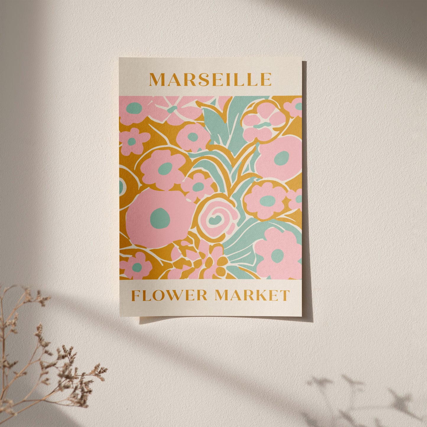 Marseille Flower Market Poster