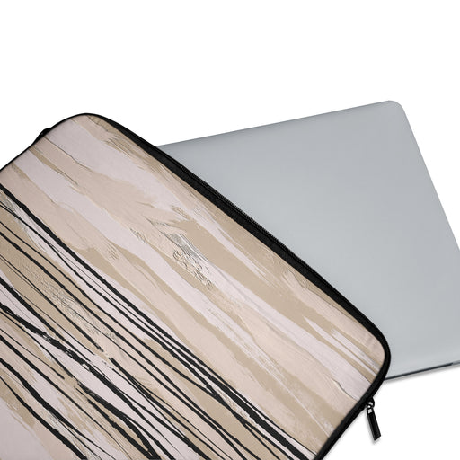 Painted Beige Abstract Art- Laptop Sleeve