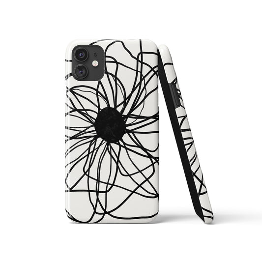 Abstract BW Drawing iPhone Case