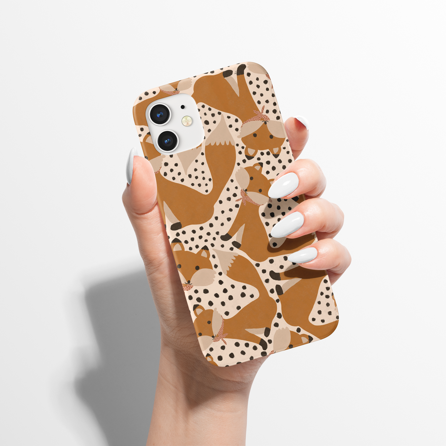 Cute Foxes Pattern Fox Kitsune iPhone Case