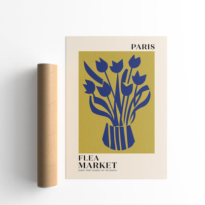 Paris Flea Market Retro Poster