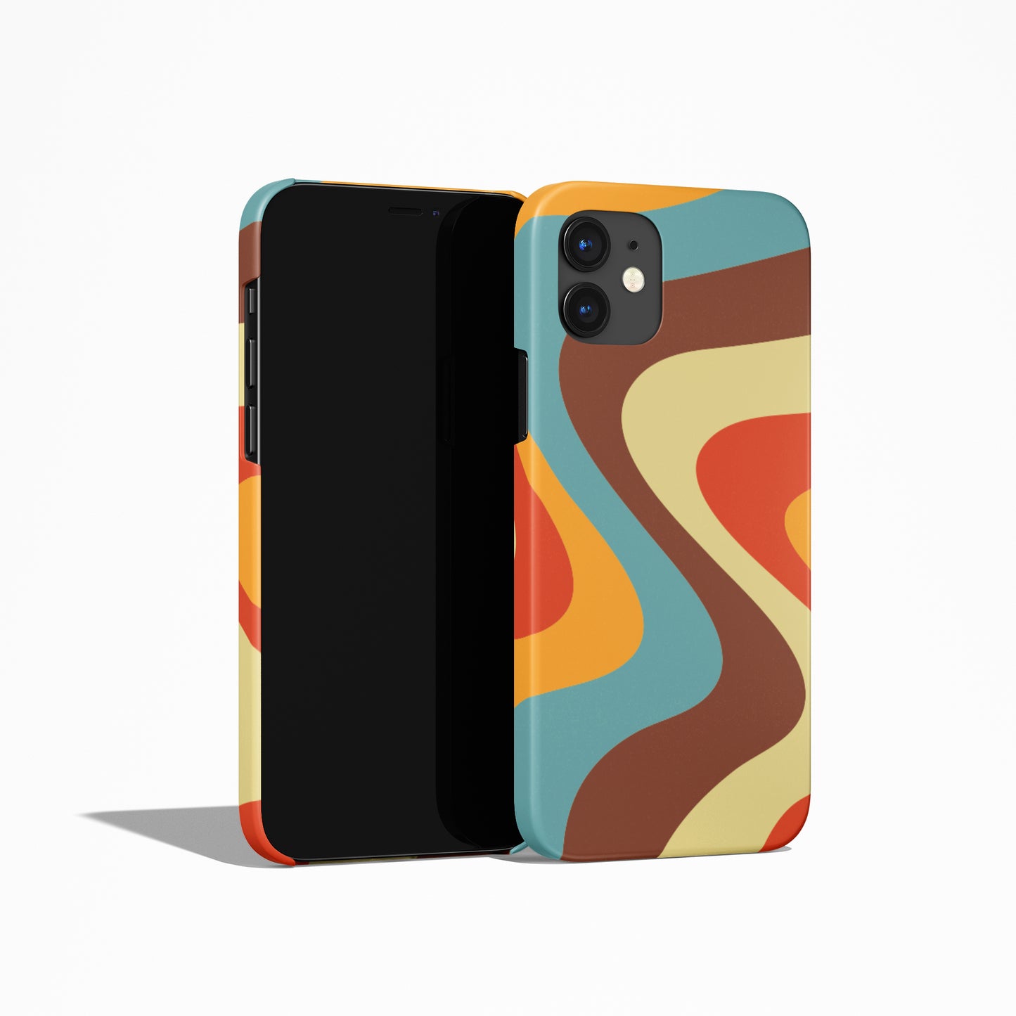 Retro Vintage Liquid 70s Pattern iPhone Case