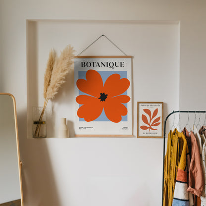 Botanique Red Flower Poster