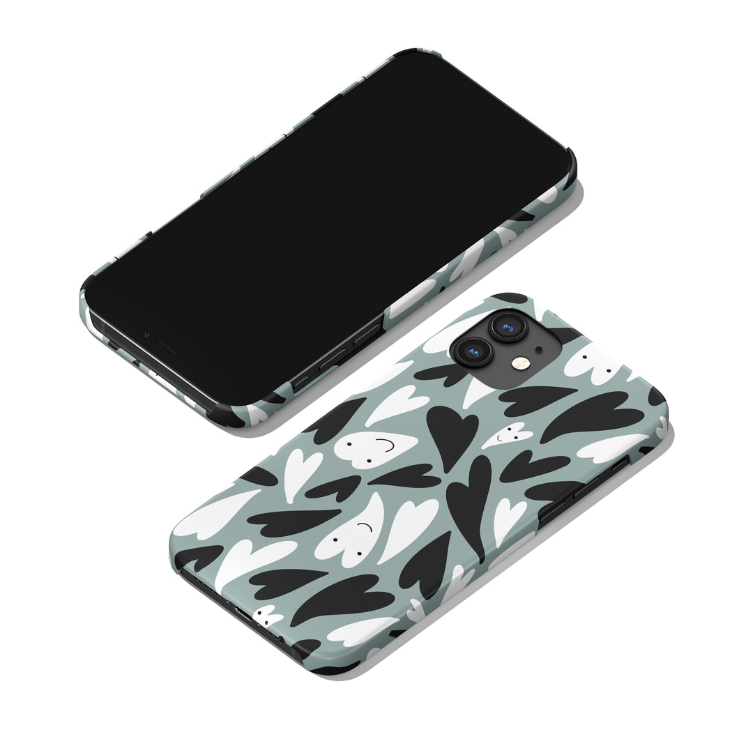 Funny Hearts Pattern iPhone Case