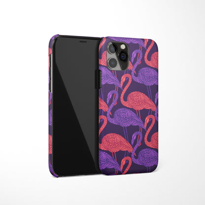 iPhone Case with Synthwave Flamingo