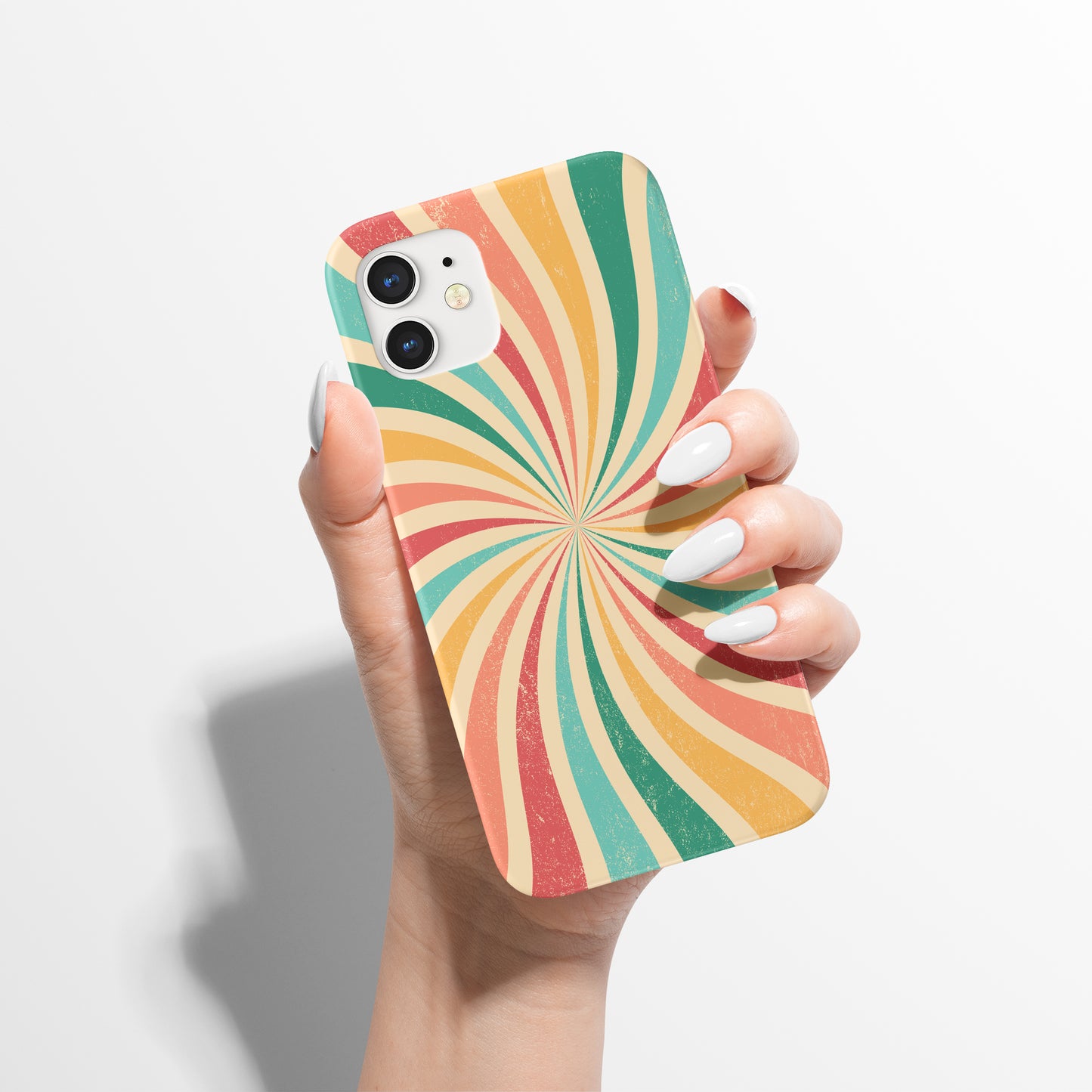 Colorful Swirl Retro Abstract Pattern iPhone Case