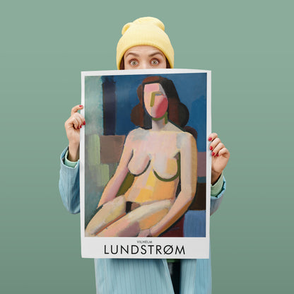 V. Lundstrøm, Siddende kvindelig model Poster