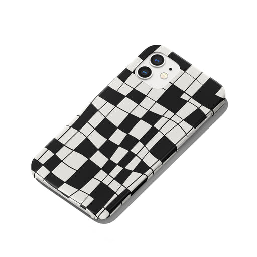 Black and White Checkerboard iPhone Case