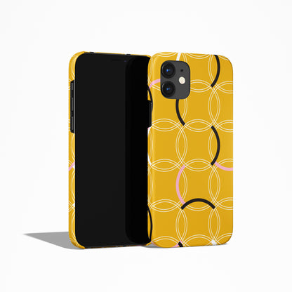 Yellow Contemporary Art iPhone Case