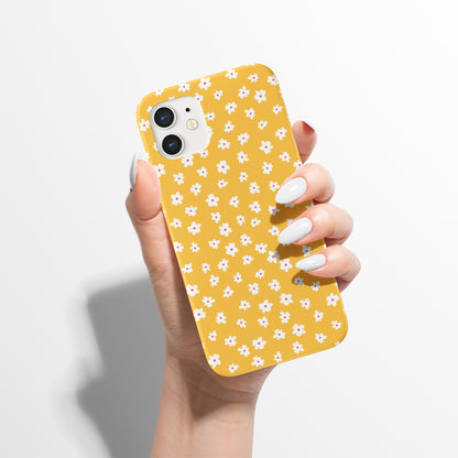 Yellow Tiny Flowers Pattern iPhone Case