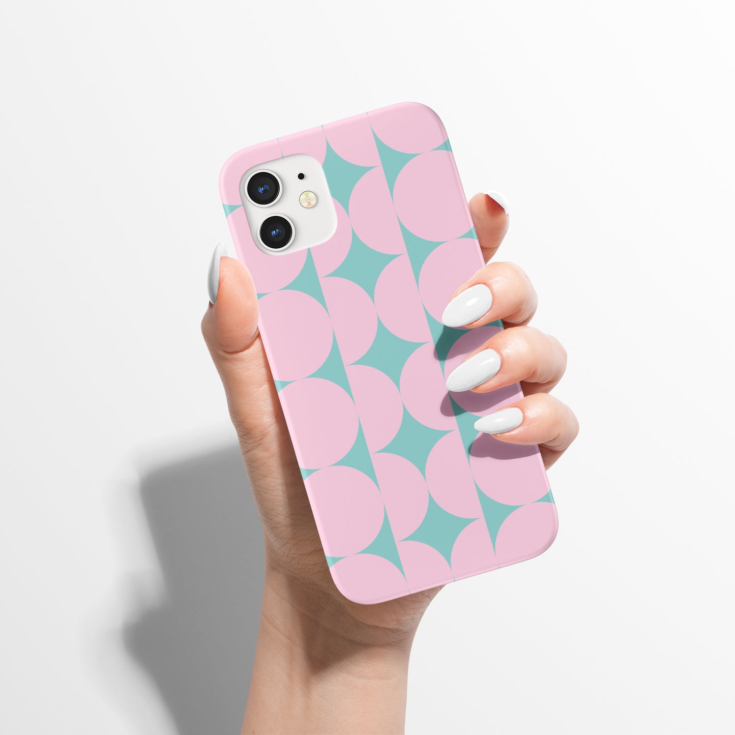 Retro Pastel Bauhaus Pattern iPhone Case