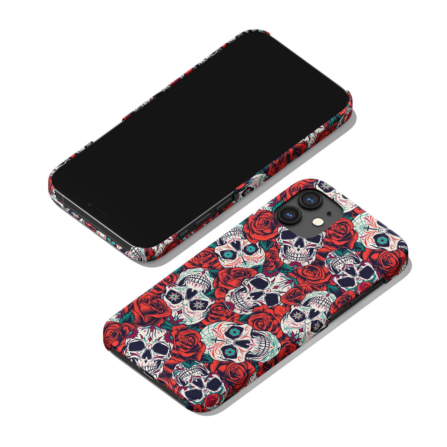 Skull Tattoo Rockabilly Pattern iPhone Case