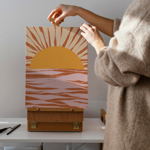 Boho Colorful Sun Canvas Print