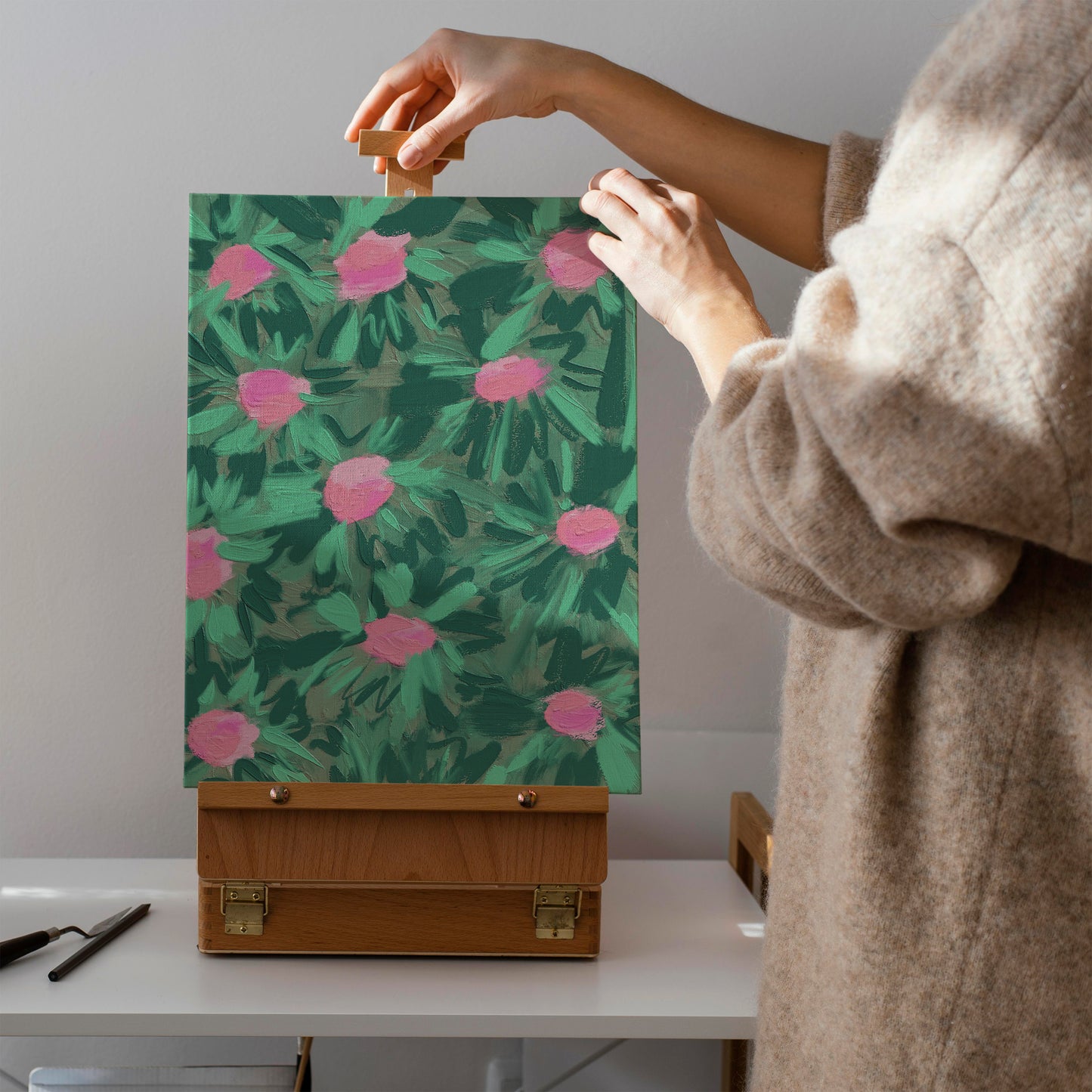 Painted Botanical Farmhouse Decor Canvas Print