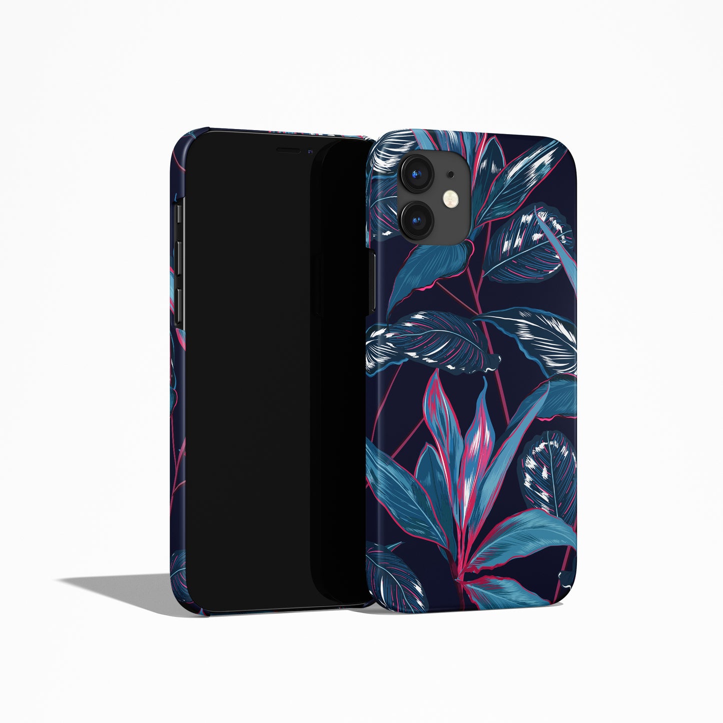 Blue Tropical Botanical Pattern iPhone Case