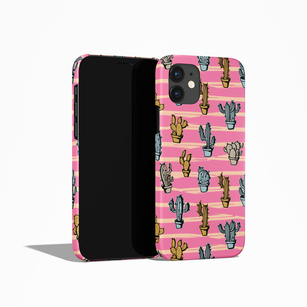 Pink Cactus Pop Art iPhone Case