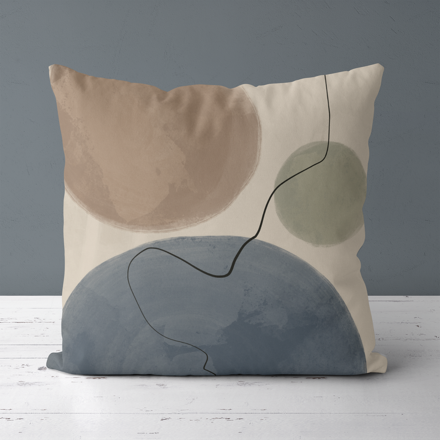 Modern Geometric Painted Boho Throw Pillow