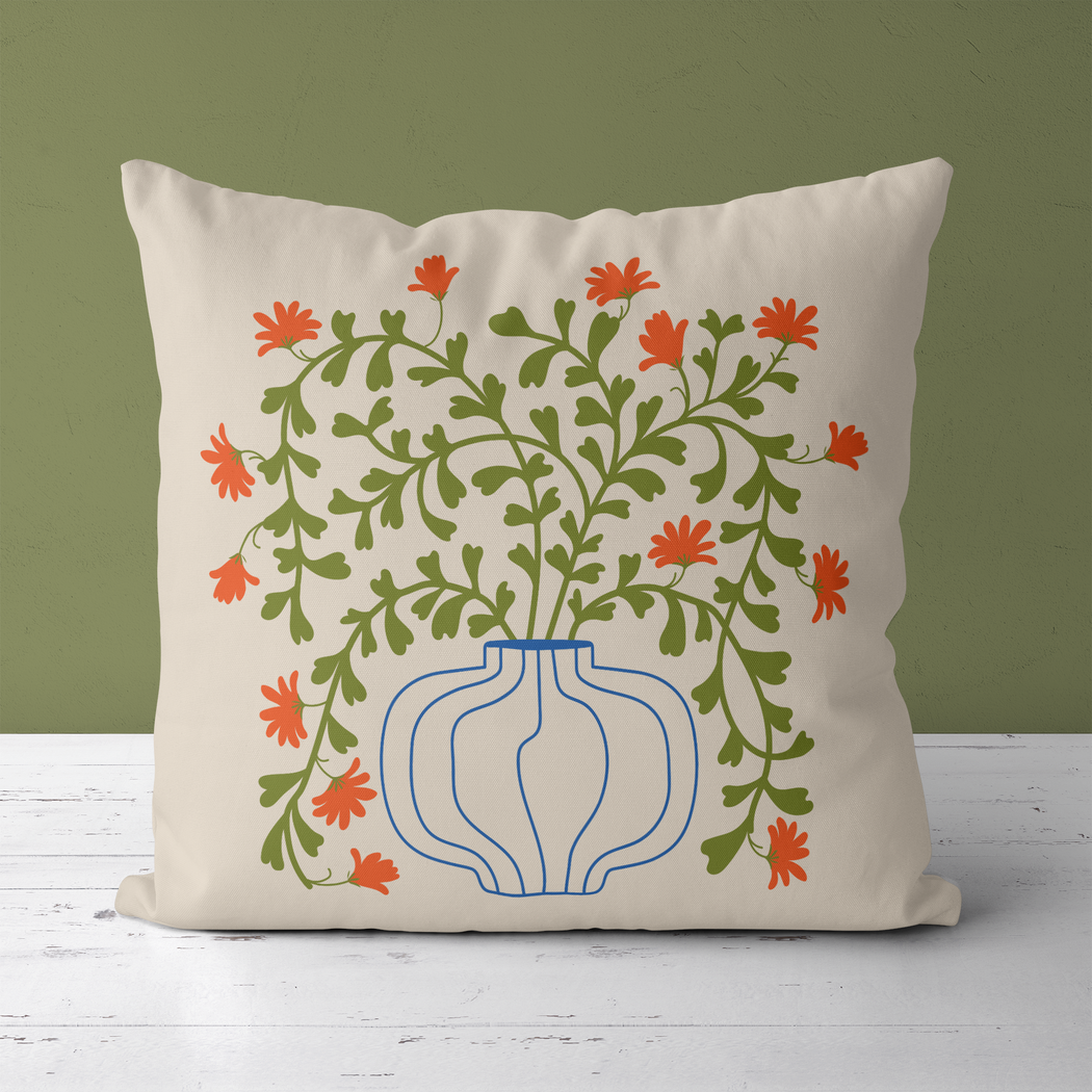 Mother's Day Gifts Floral Art Throw Pillow