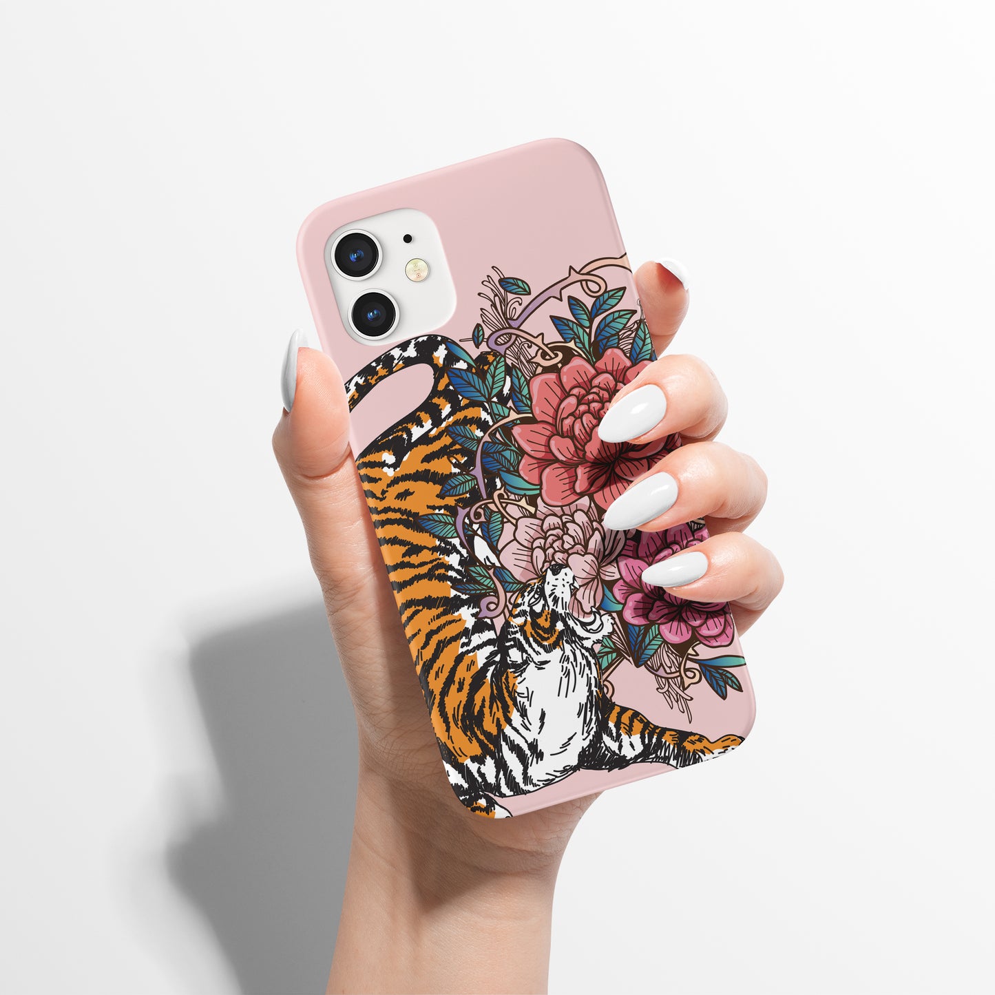 Pink Tropical Cheetah Floral iPhone Case