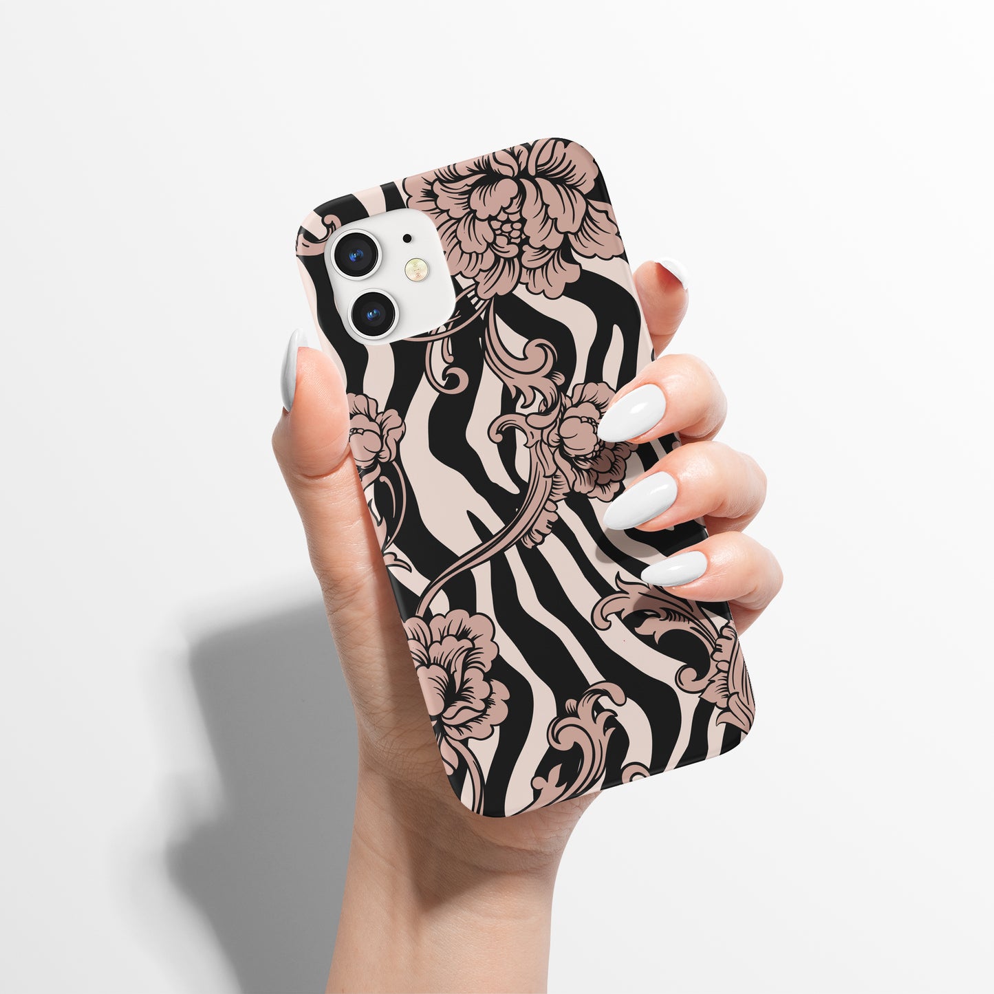 Animal Pattern with Flowers iPhone Case