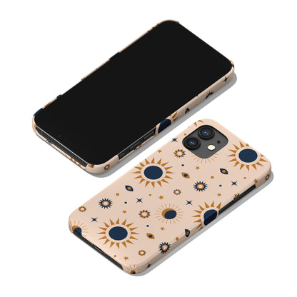 Beige Sky with Stars iPhone Case