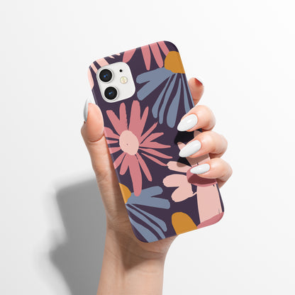 Purple Floral Retro Hype iPhone Case