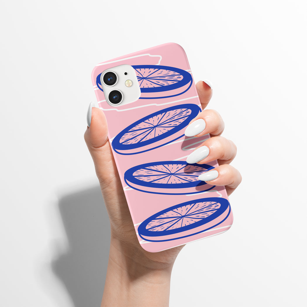 Blue Pink Modern iPhone Case
