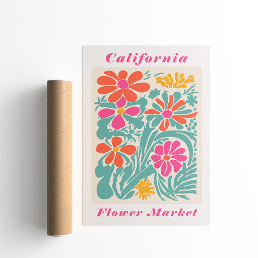 California Flower Market Poster
