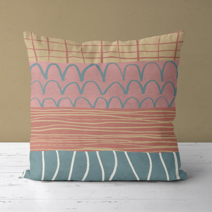 Retro Mid Century Modern Pattern Throw Pillow