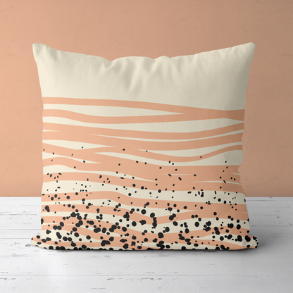 Abstract Pastel Peach Throw Pillow