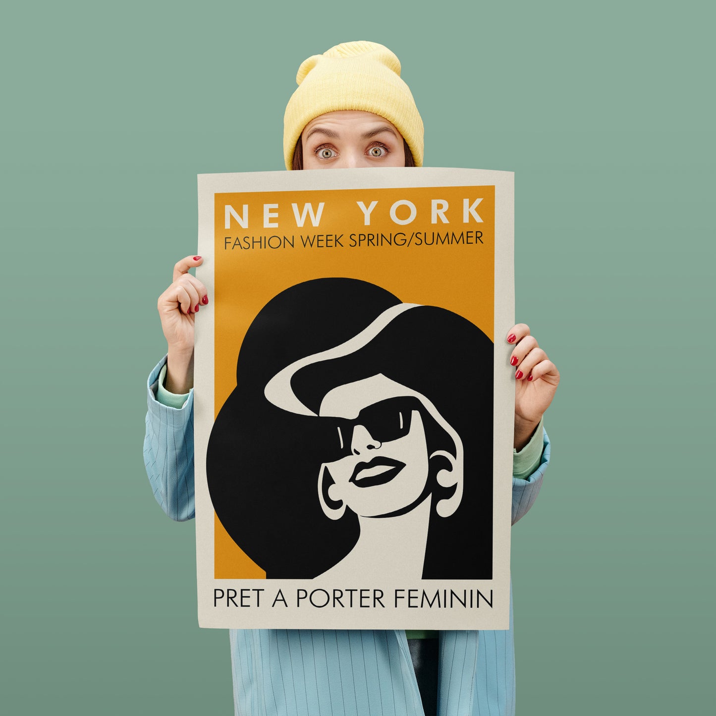 New York Fashion Week Mustard Poster