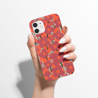 Pink Floral Pattern iPhone Case