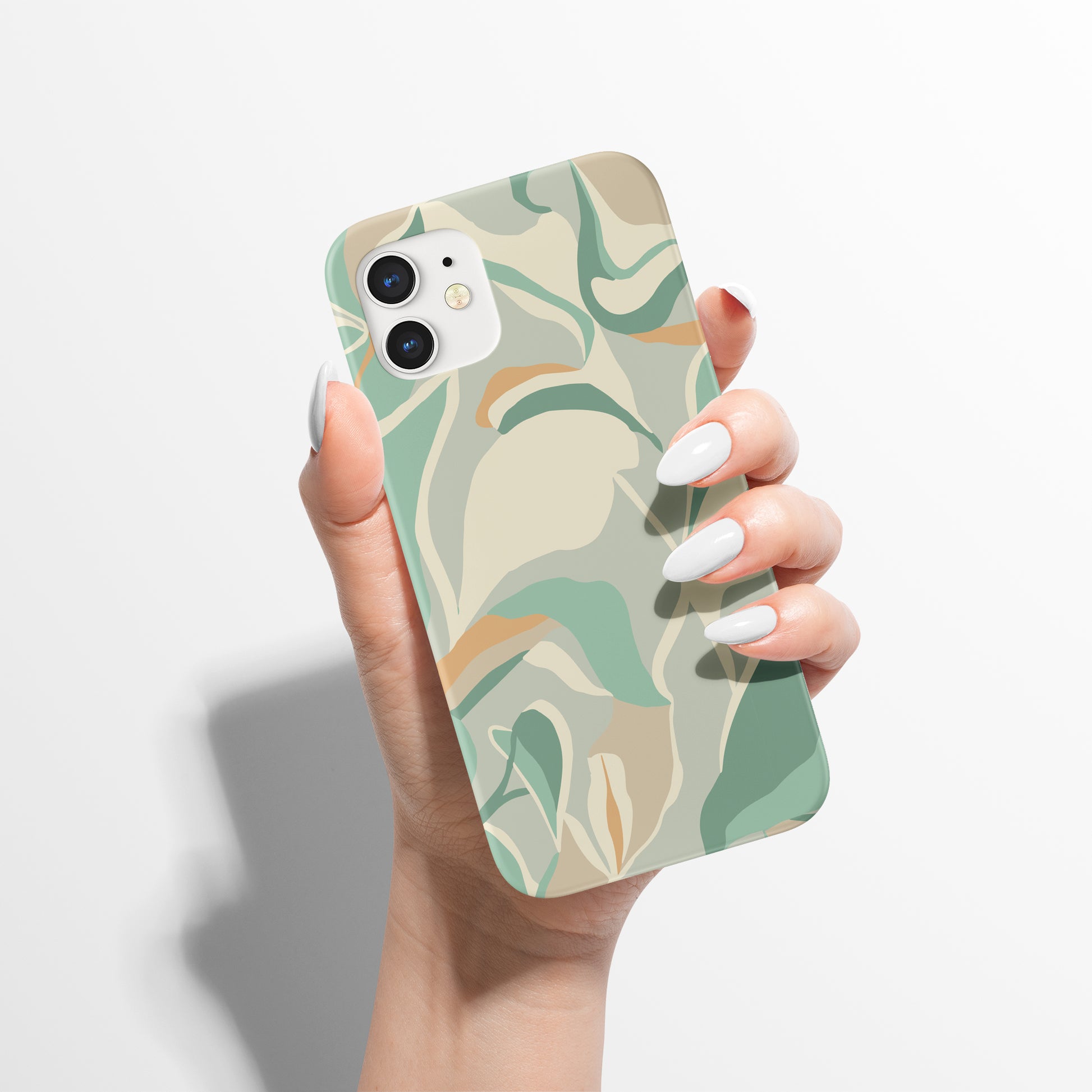 Mint Modern Abstract Pattern iPhone Case - HypeSheriff
