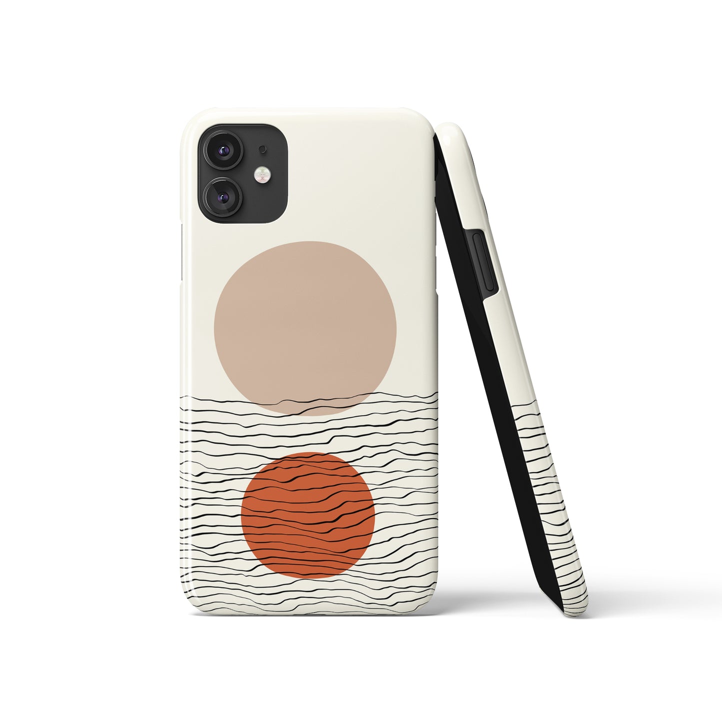 Beige Drawing iPhone Case 2