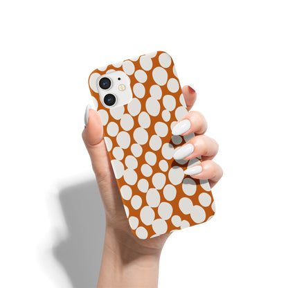 Retro Spots Burnt Orange iPhone Case