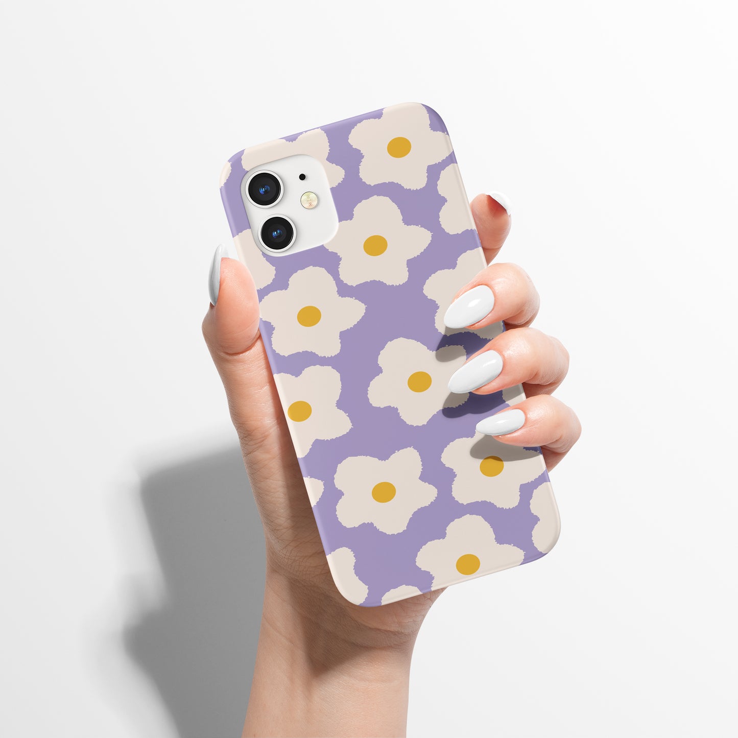 Purple Retro Flowers 60s iPhone Case