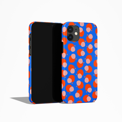 Blue Modern Spots Pattern iPhone Case