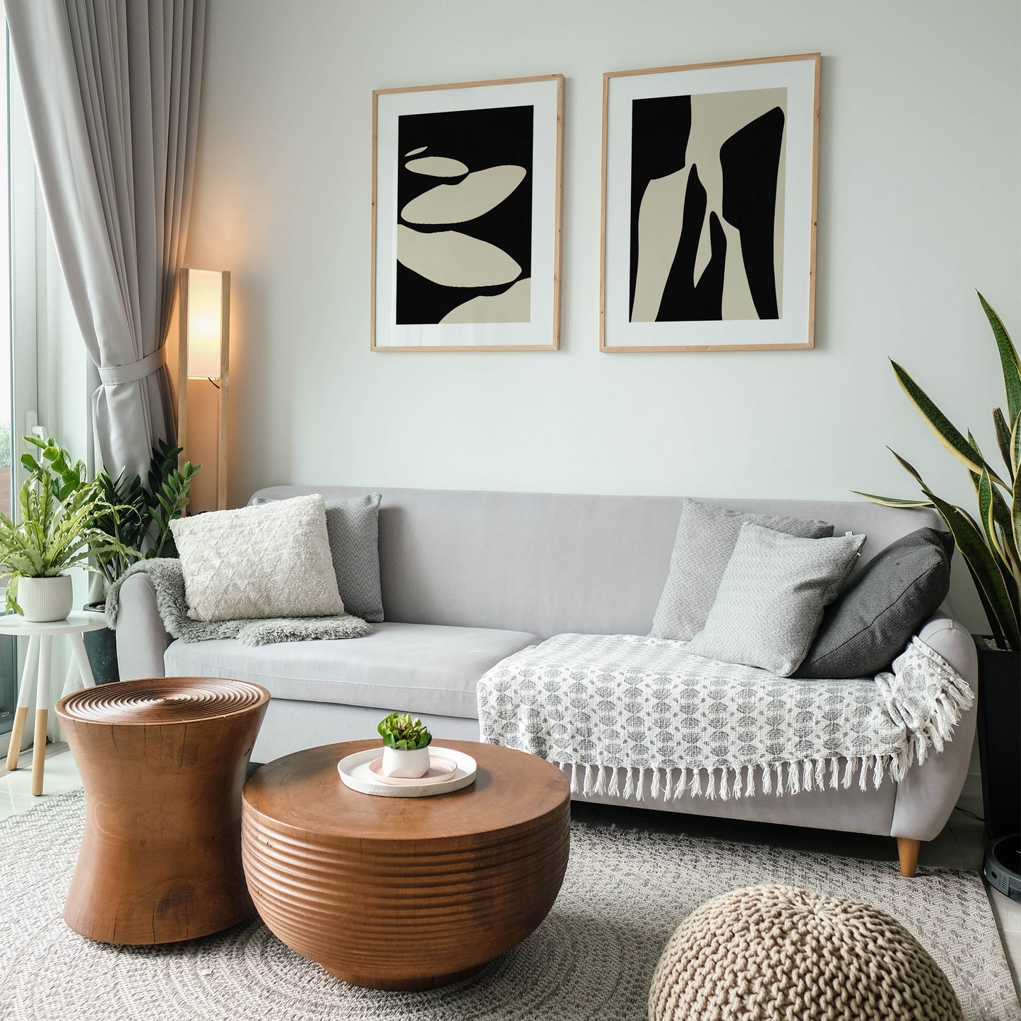 Set of 2 Modern Black&Beige Posters