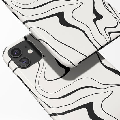 Nordic Swirl B&W iPhone Case