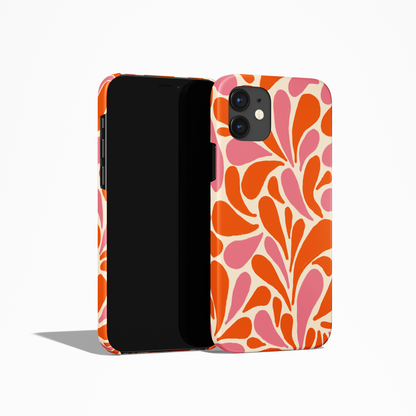 Abstract Colorful Botanical Pattern iPhone Case