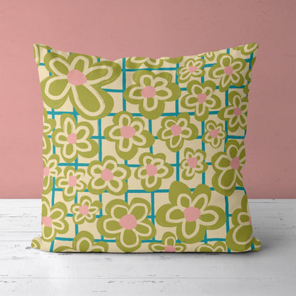 Vintage Floral Cute Throw Pillow