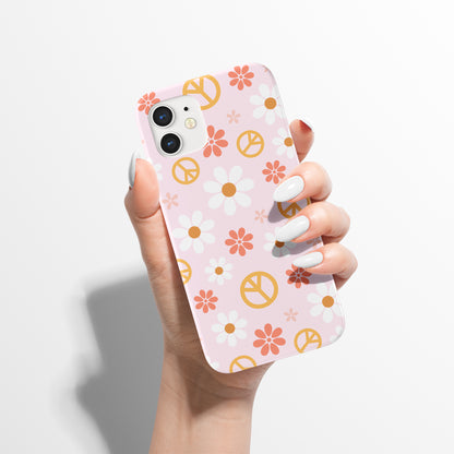 Boho Hippie Flower Peace iPhone Case