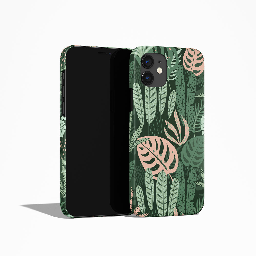 Green Tropical Monstera Floral iPhone Case